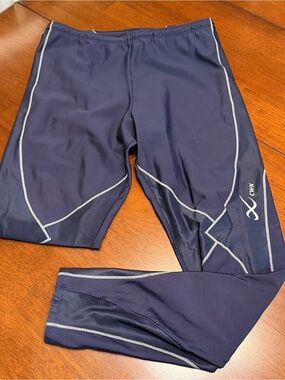 CW-X Men's Size L Insulator Expert Compression Tights Blue 220879 Performance